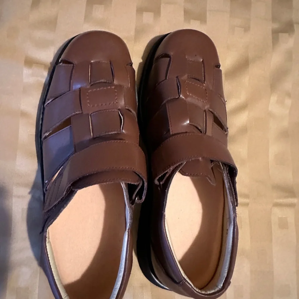 Brown Leather Sandals Men’s‎ Size 14 D NEW